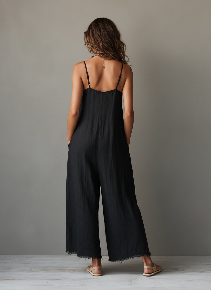 Inés - Mono minimalista de lino para mujer