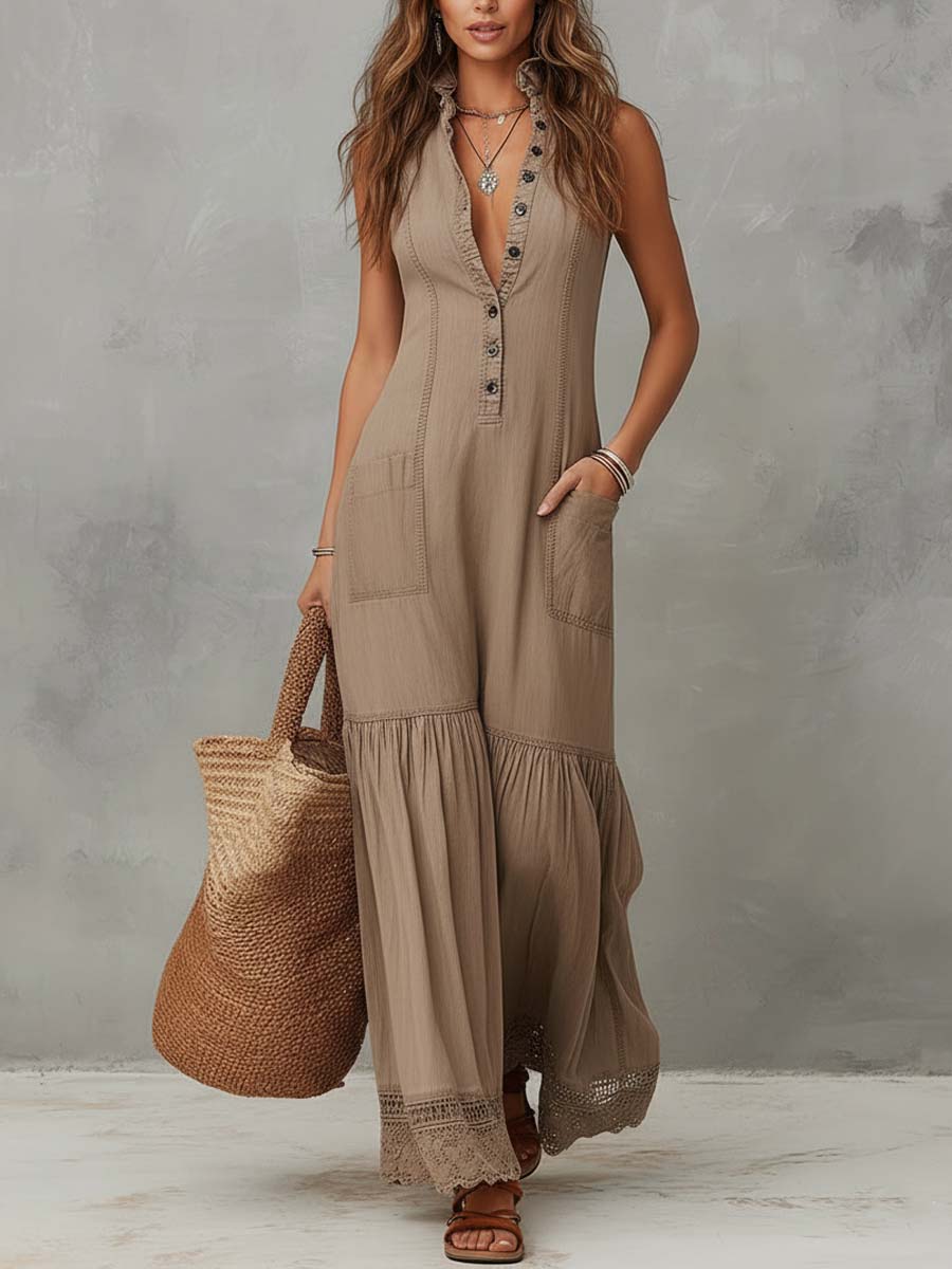 Ágata | Mono bohemio con botones