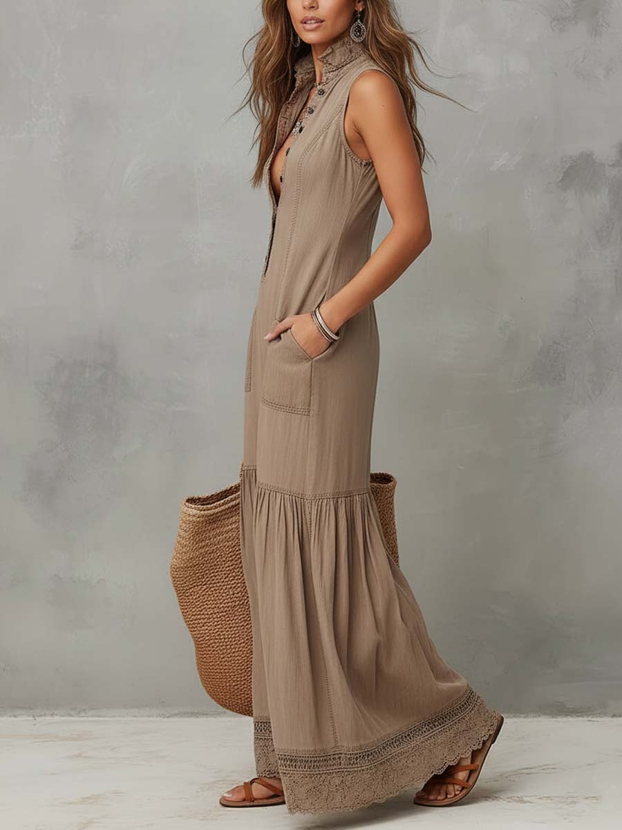 Ágata | Mono bohemio con botones