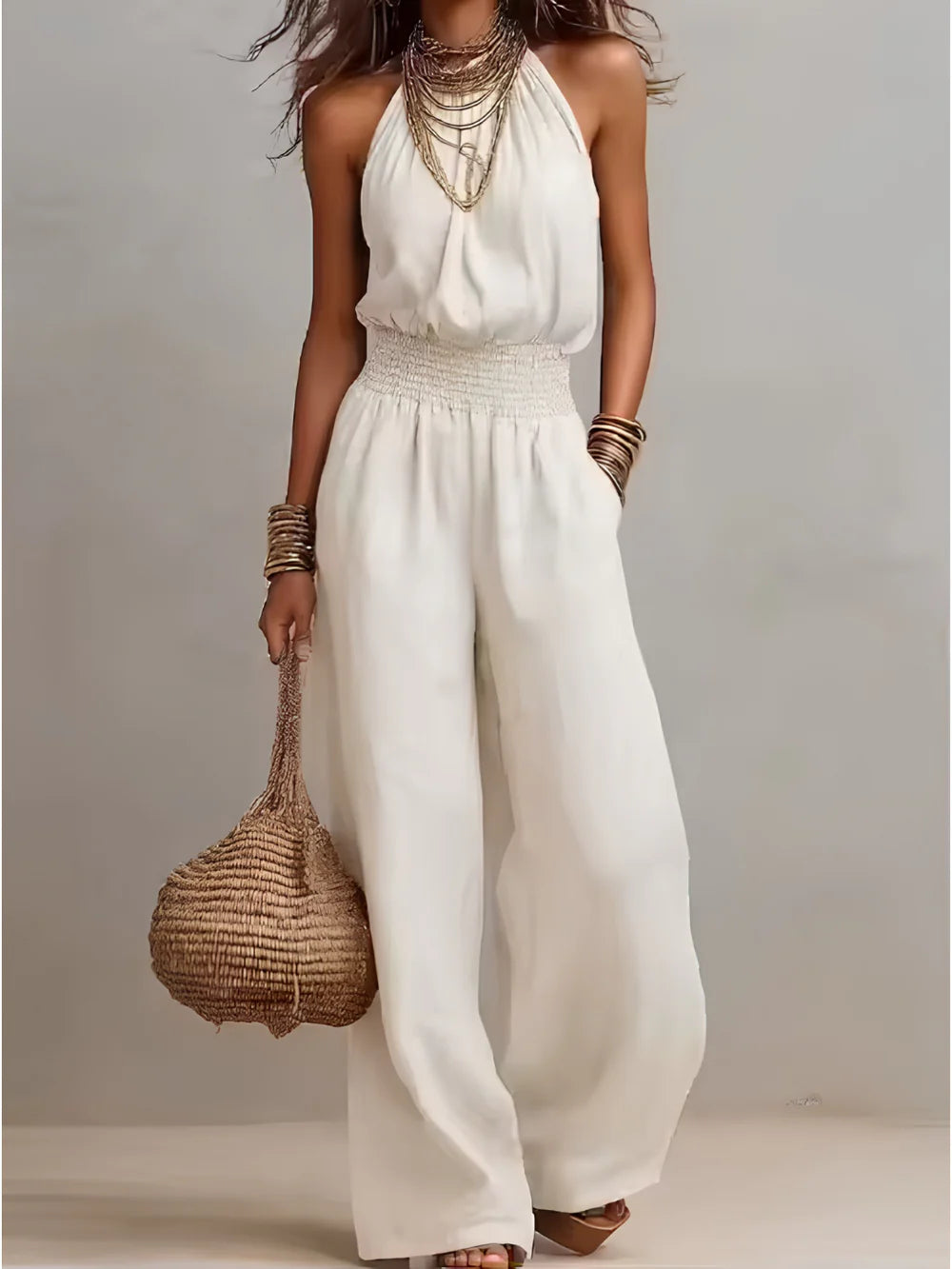 Ainara | Mono con cuello halter